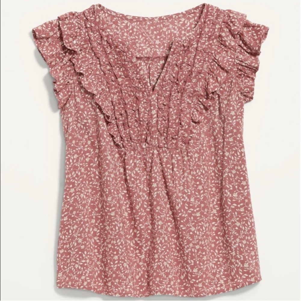 Old Navy Ruffled Trim Short Sleeve Top - 3x
